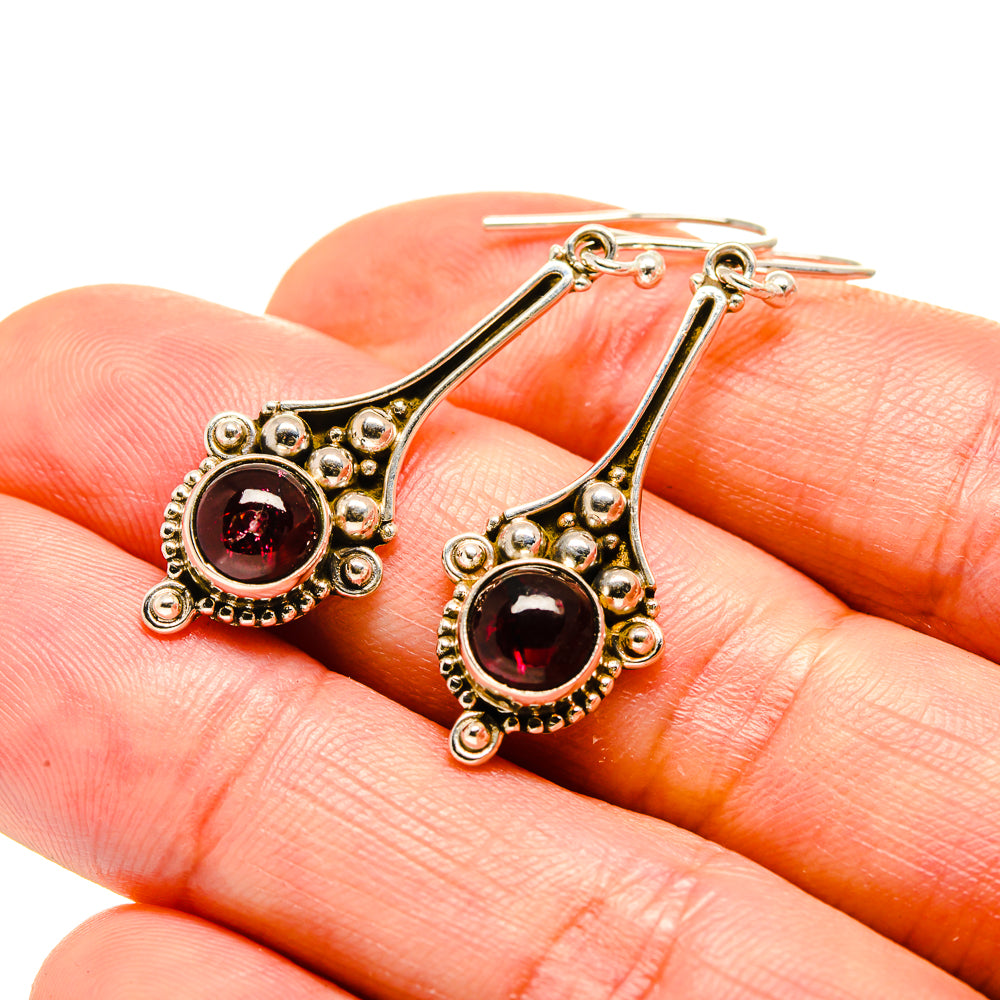 Garnet Earrings handcrafted by Anasilvercos - EARR413330