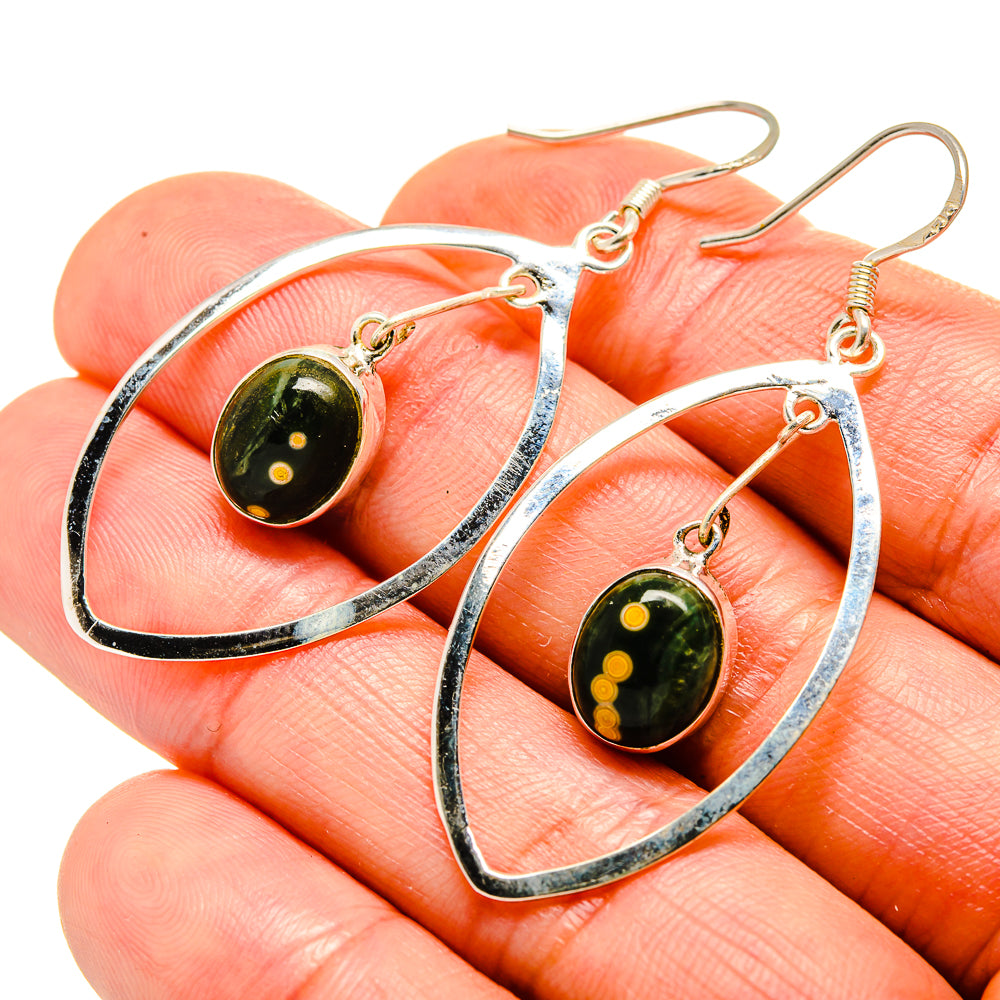 Ocean Jasper Earrings handcrafted by Anasilvercos - EARR413334