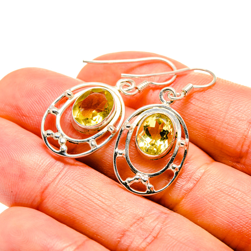 Citrine Earrings handcrafted by Anasilvercos - EARR413341