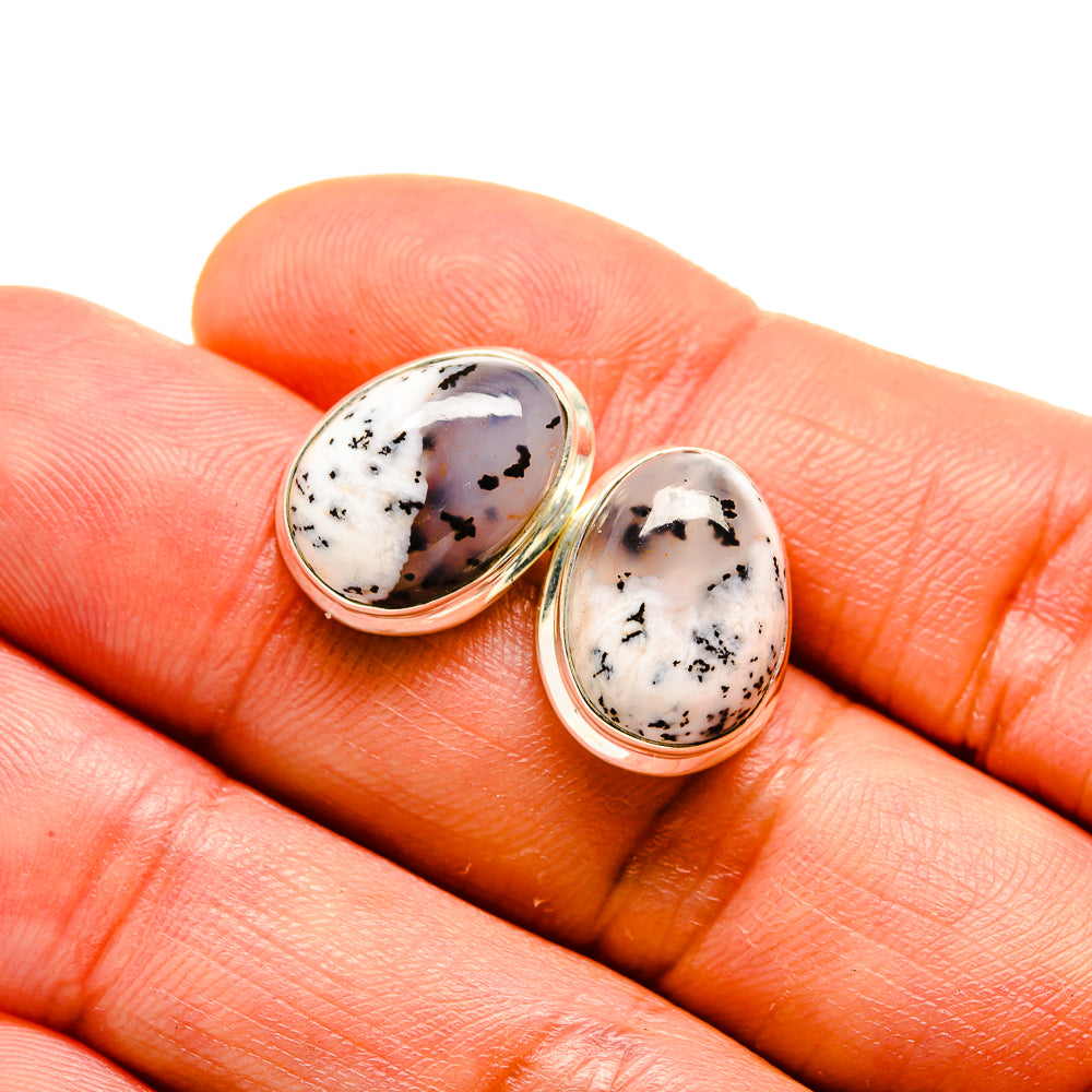 Dendritic Opal Earrings handcrafted by Anasilvercos - EARR413342