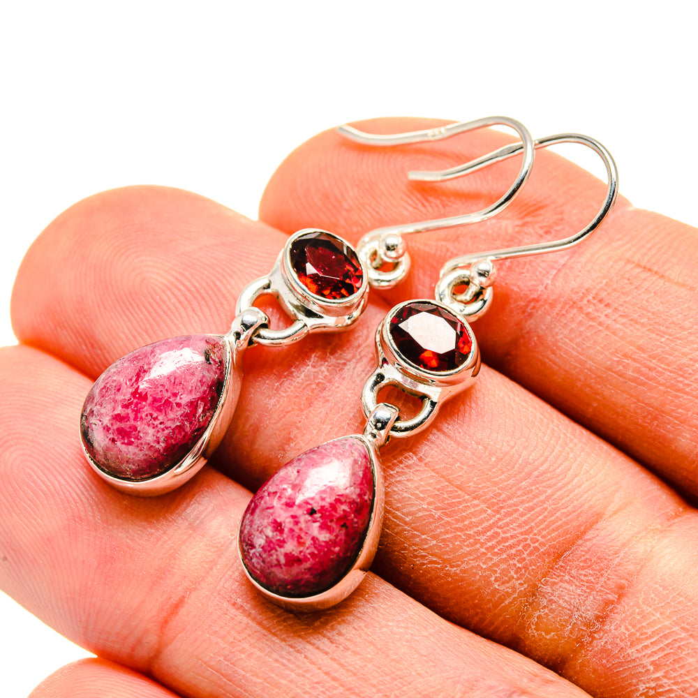 Thulite Earrings handcrafted by Anasilvercos - EARR413376