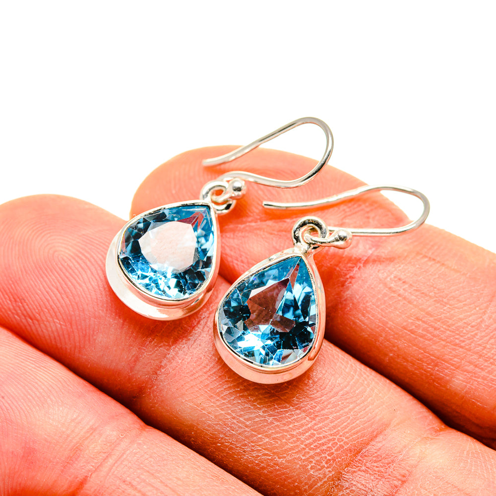 Blue Topaz Earrings handcrafted by Anasilvercos - EARR413382