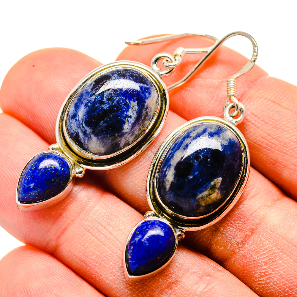 Sodalite Earrings handcrafted by Anasilvercos - EARR413396