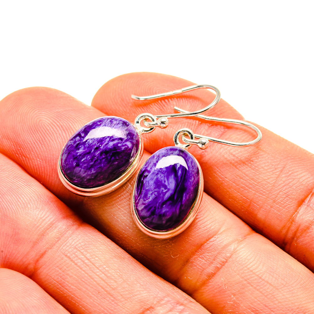 Charoite Earrings handcrafted by Anasilvercos - EARR413411