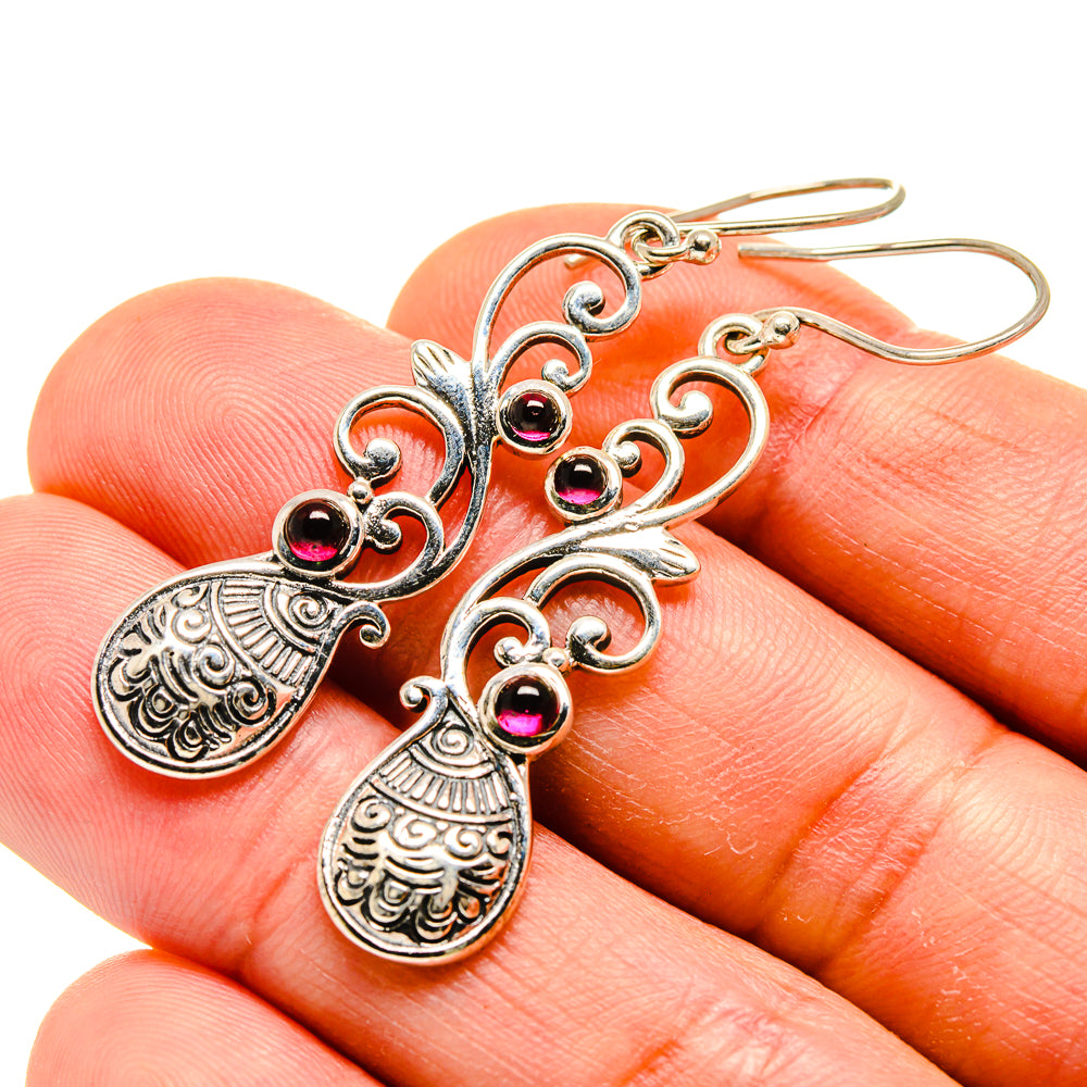 Garnet Earrings handcrafted by Anasilvercos - EARR413412