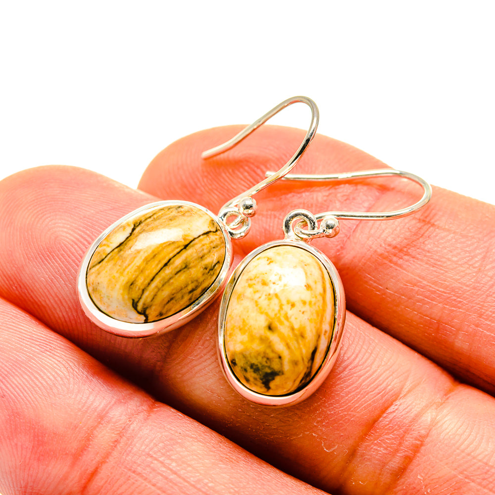 Picture Jasper Earrings handcrafted by Anasilvercos - EARR413414