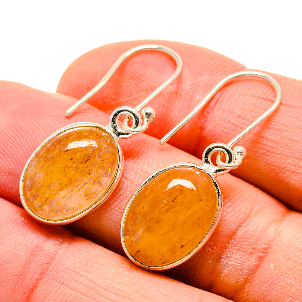 Rutilated Quartz Earrings handcrafted by Anasilvercos - EARR413428