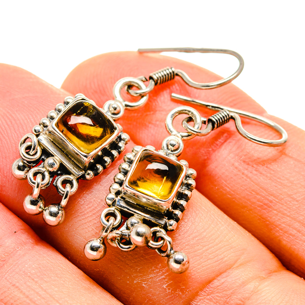 Citrine Earrings handcrafted by Anasilvercos - EARR413431