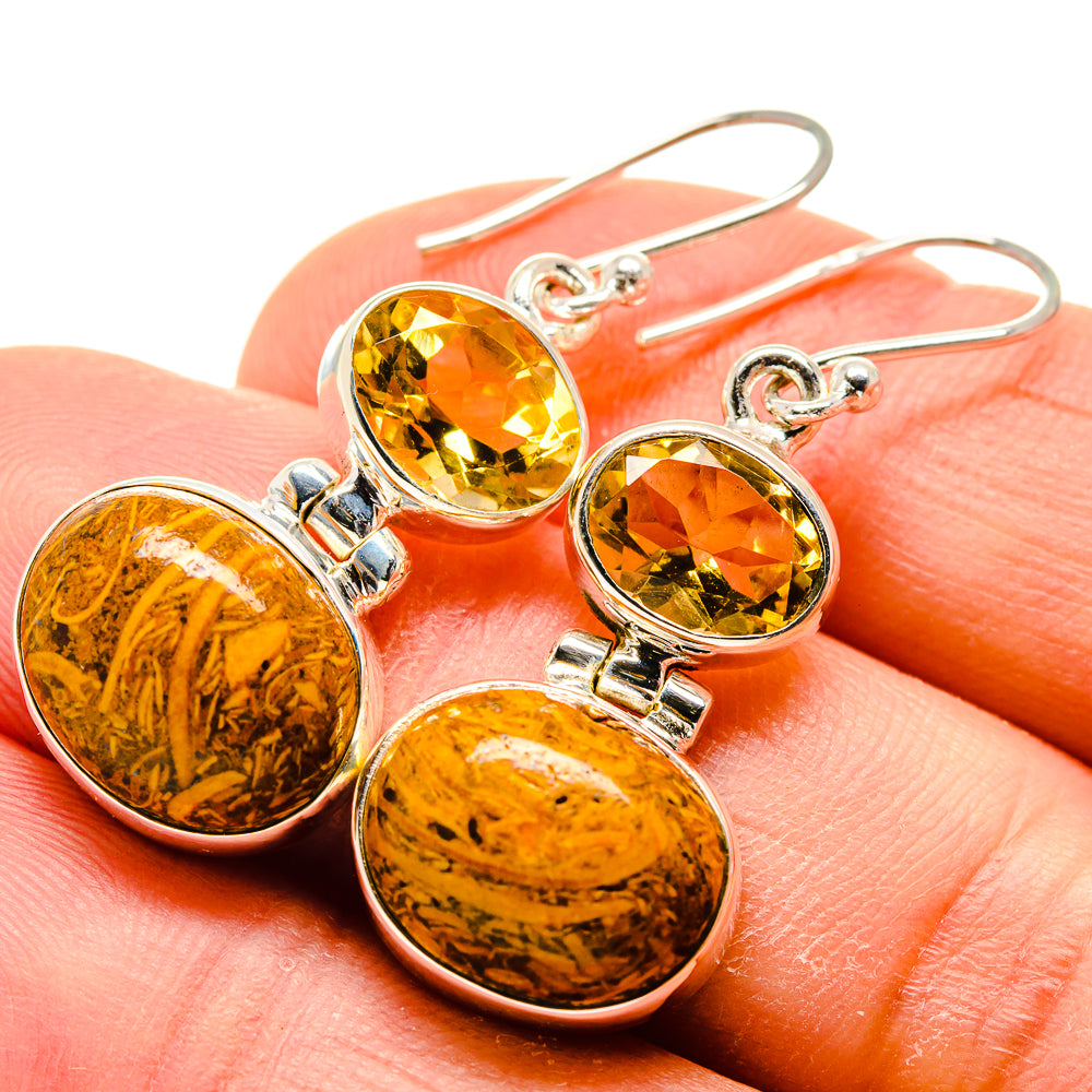 Chert Breccia Earrings handcrafted by Anasilvercos - EARR413449