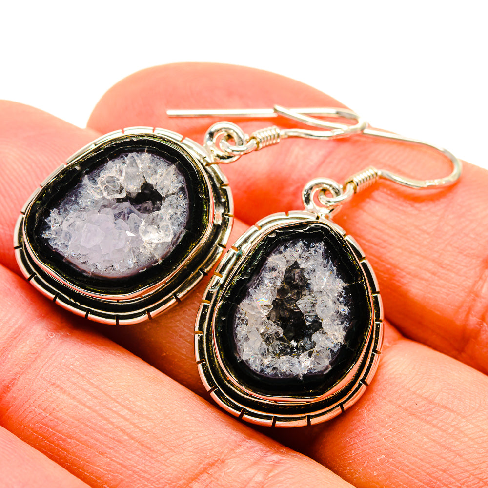 Coconut Geode Slice Earrings handcrafted by Anasilvercos - EARR413452