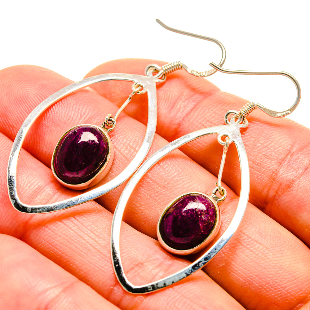Russian Eudialyte Earrings handcrafted by Anasilvercos - EARR413476