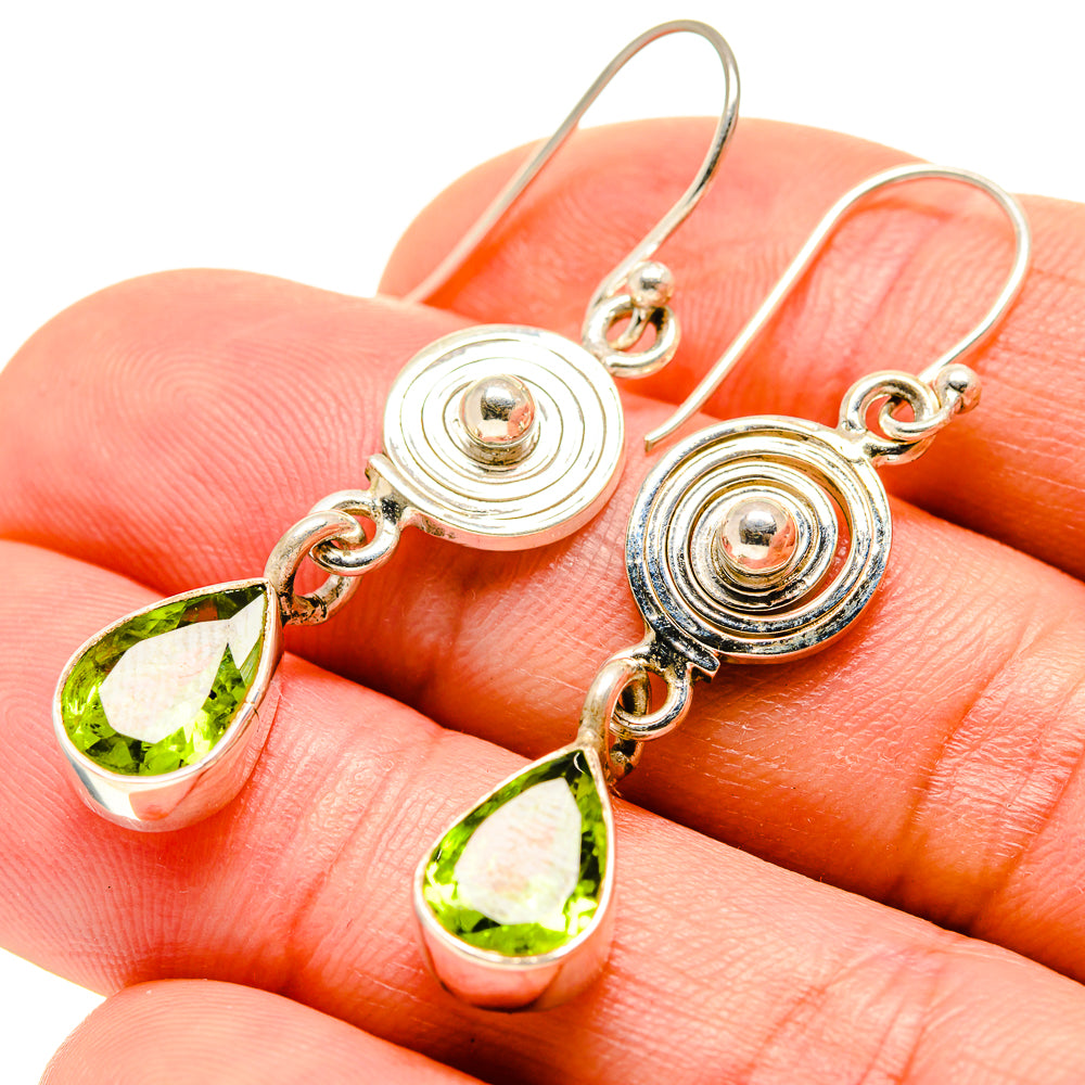 Peridot Earrings handcrafted by Anasilvercos - EARR413488