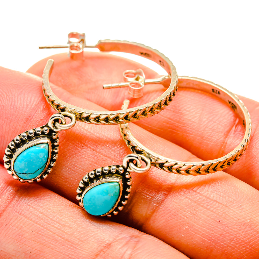 Arizona Turquoise Earrings handcrafted by Anasilvercos - EARR413497