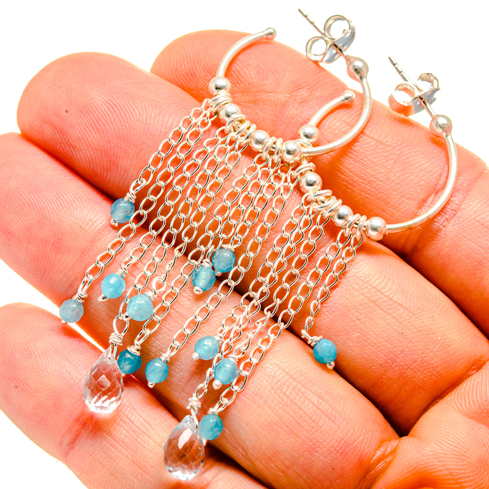 Blue Topaz Earrings handcrafted by Anasilvercos - EARR413498
