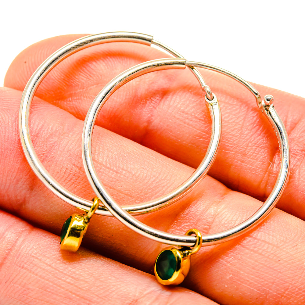 Green Onyx Earrings handcrafted by Anasilvercos - EARR413503