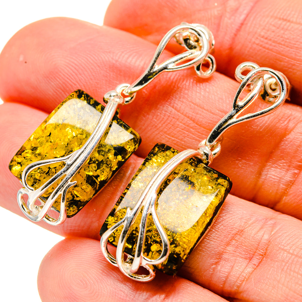 Baltic Amber Earrings handcrafted by Anasilvercos - EARR413549