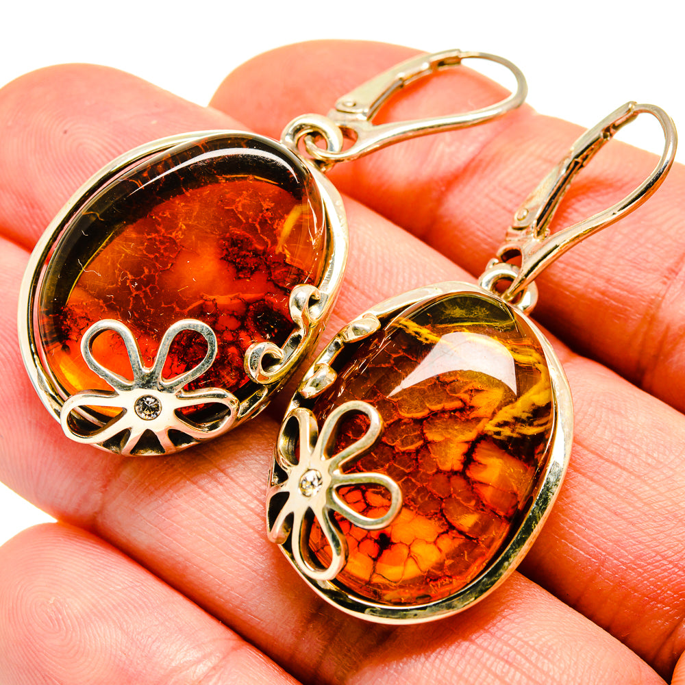 Baltic Amber Earrings handcrafted by Anasilvercos - EARR413589