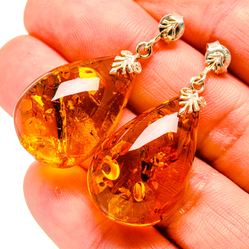 Baltic Amber Earrings handcrafted by Anasilvercos - EARR413605