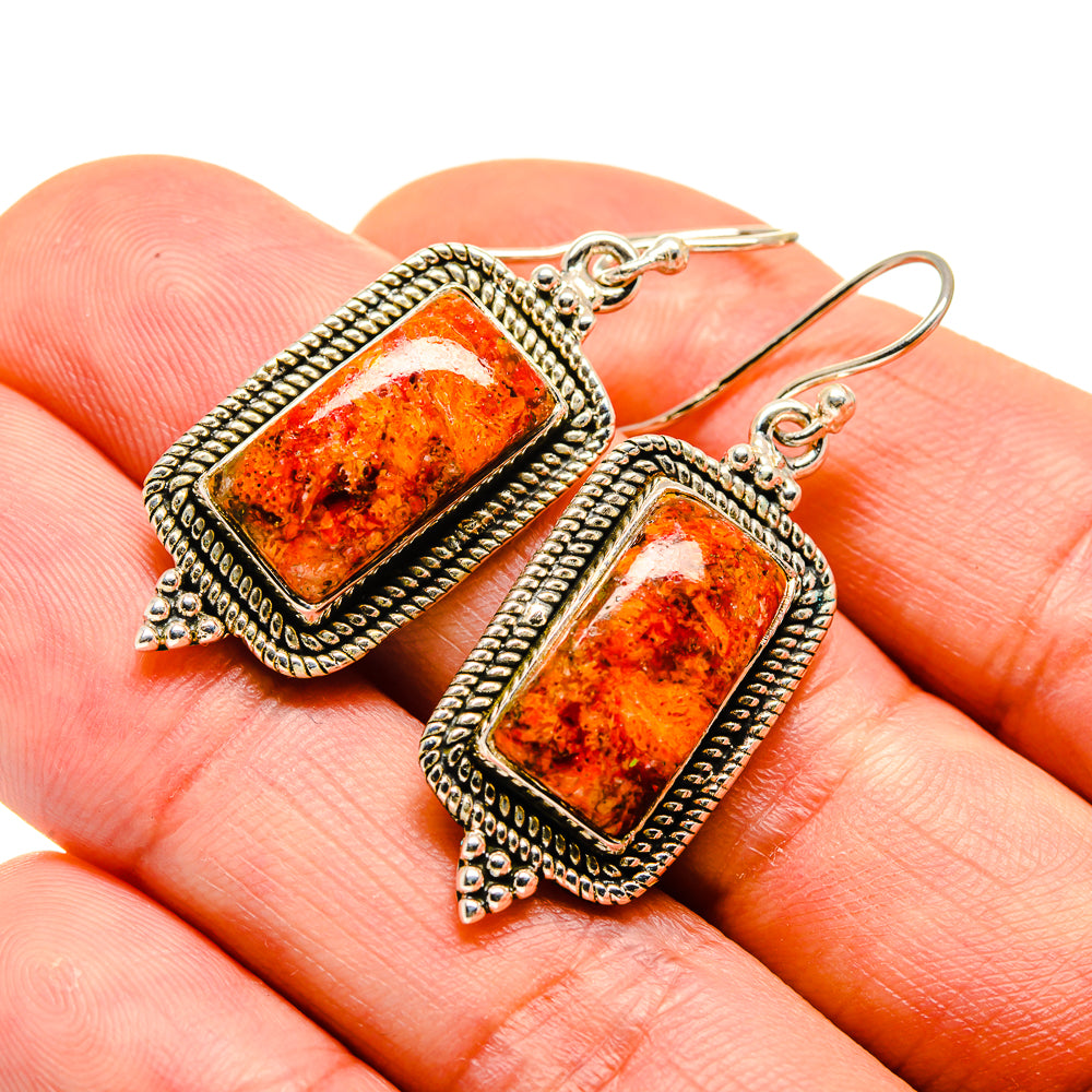 Sponge Coral Earrings handcrafted by Anasilvercos - EARR413616