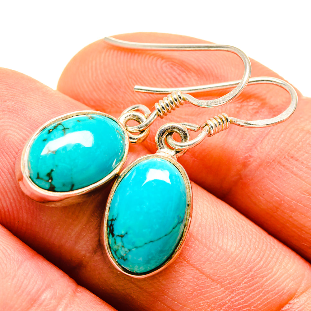 Arizona Turquoise Earrings handcrafted by Anasilvercos - EARR413617