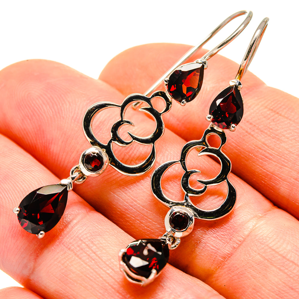 Garnet Earrings handcrafted by Anasilvercos - EARR413643