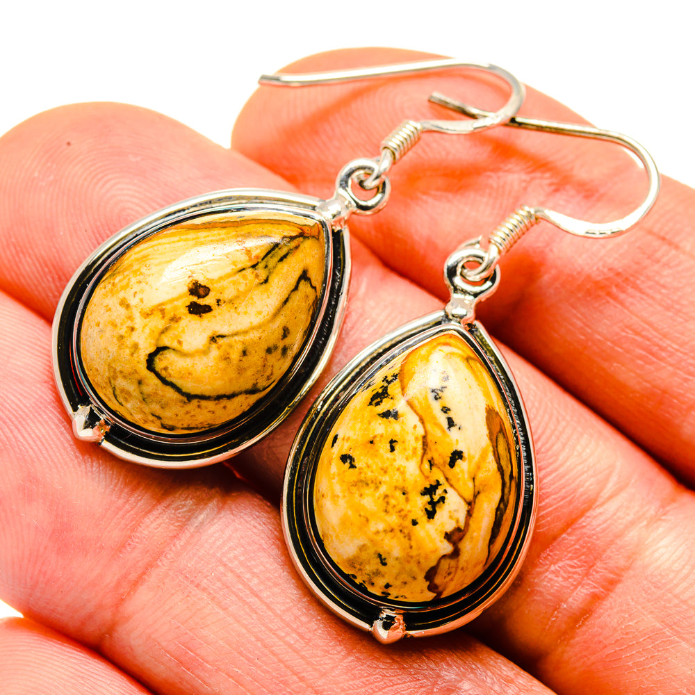 Picture Jasper Earrings handcrafted by Anasilvercos - EARR413648