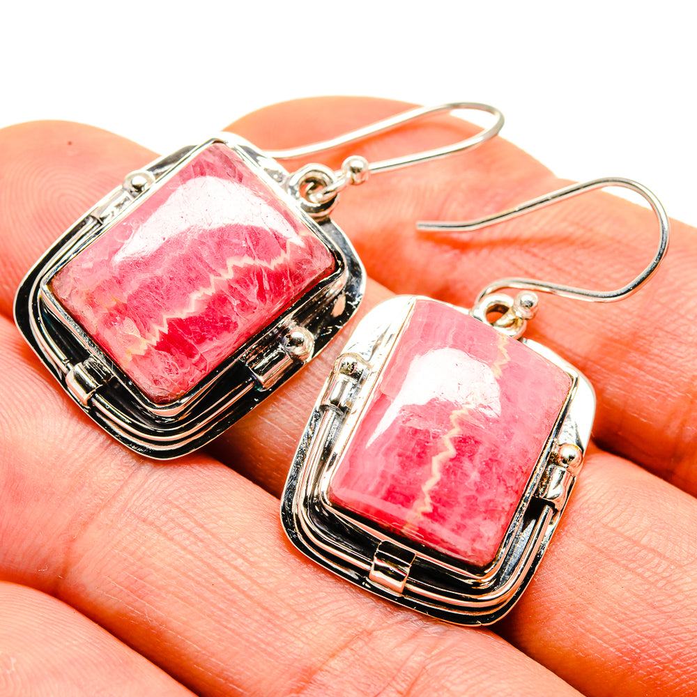 Rhodochrosite Earrings handcrafted by Anasilvercos - EARR413650