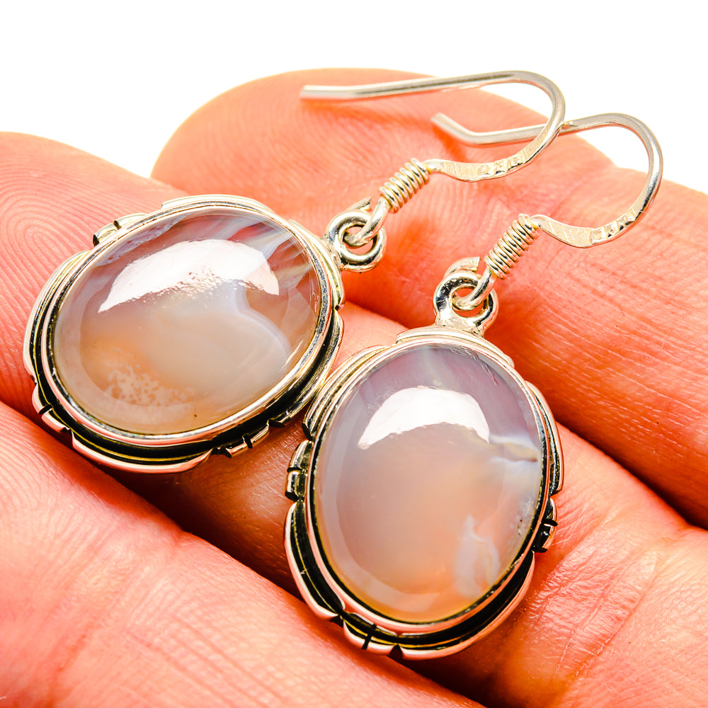 Montana Agate Earrings handcrafted by Anasilvercos - EARR413656