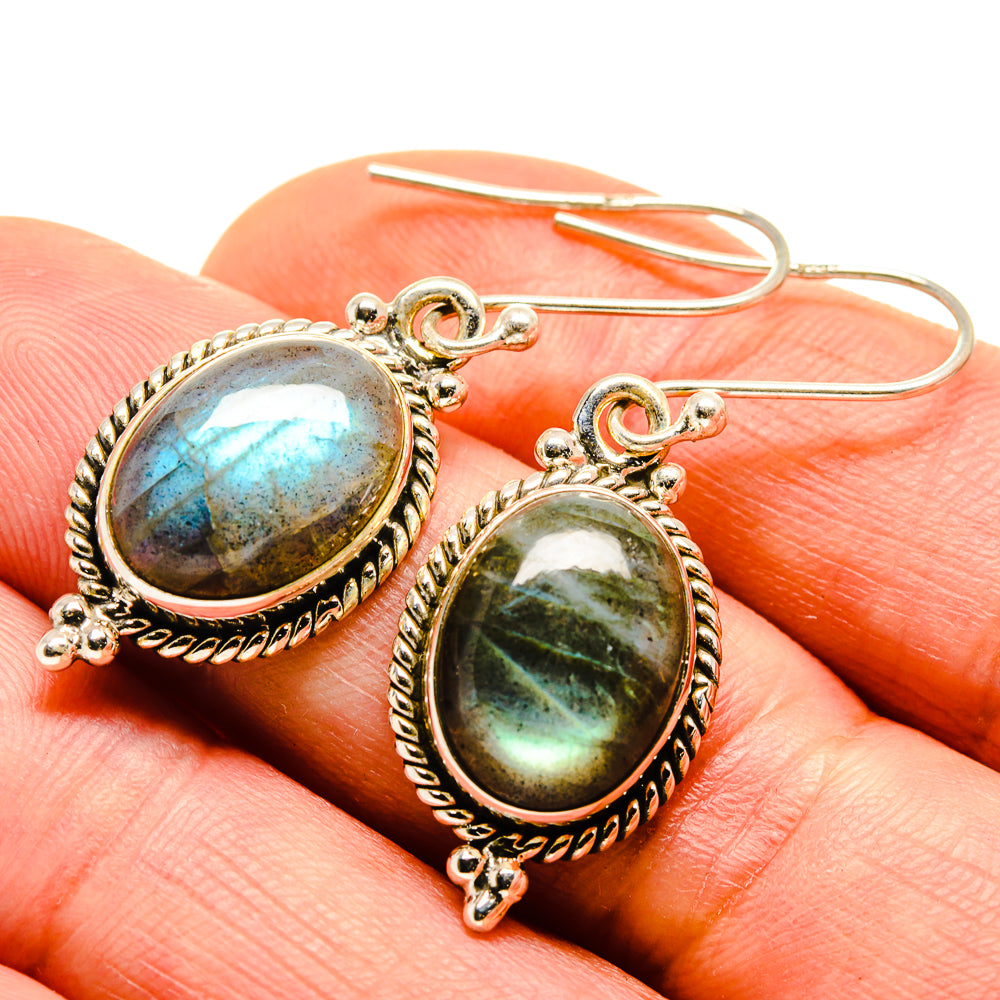 Labradorite Earrings handcrafted by Anasilvercos - EARR413658