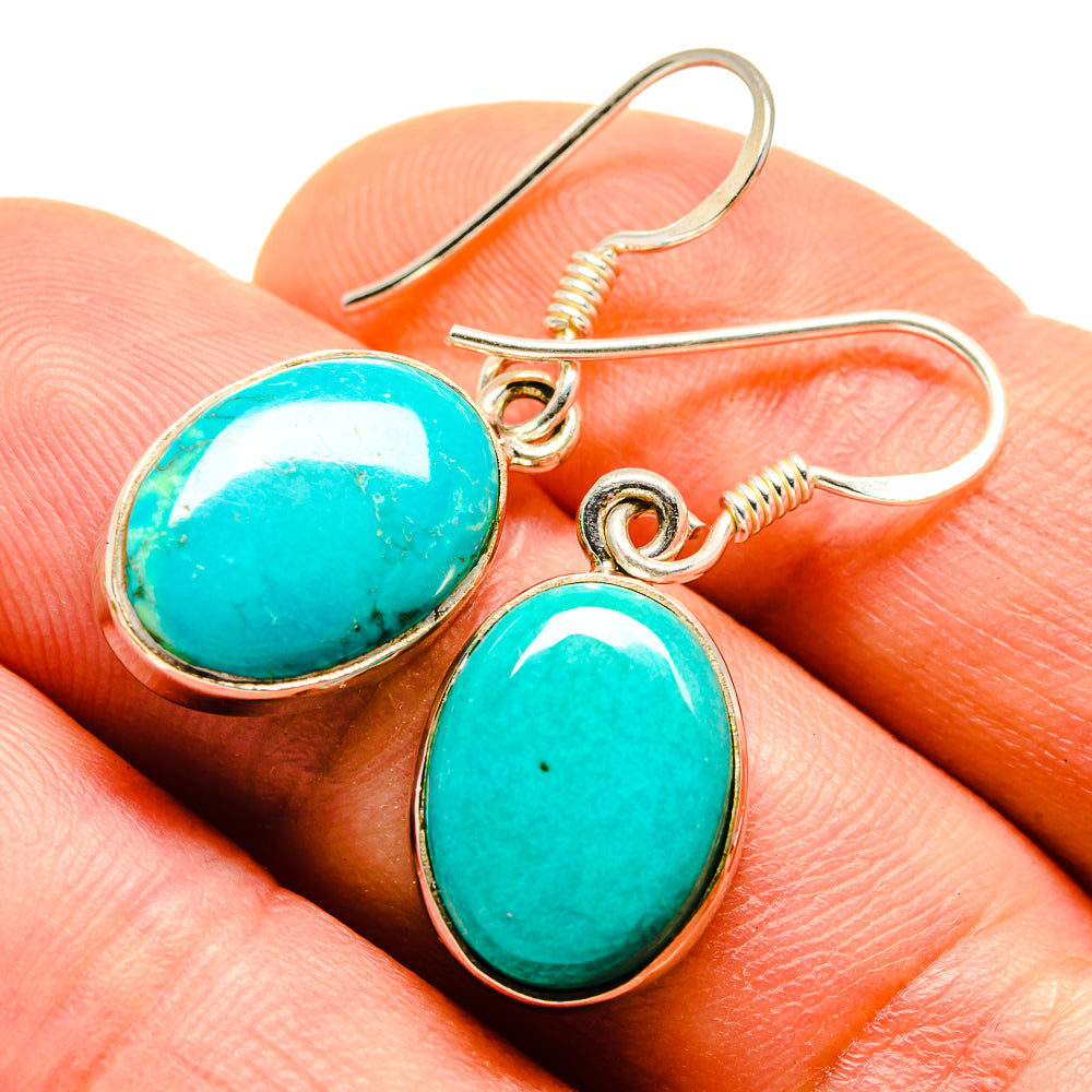 Arizona Turquoise Earrings handcrafted by Anasilvercos - EARR413659