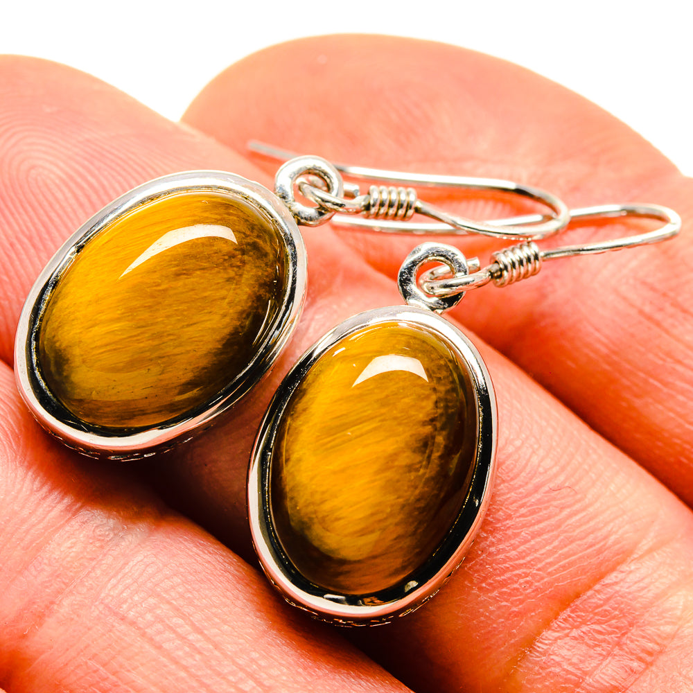 Tiger Eye Earrings handcrafted by Anasilvercos - EARR413661