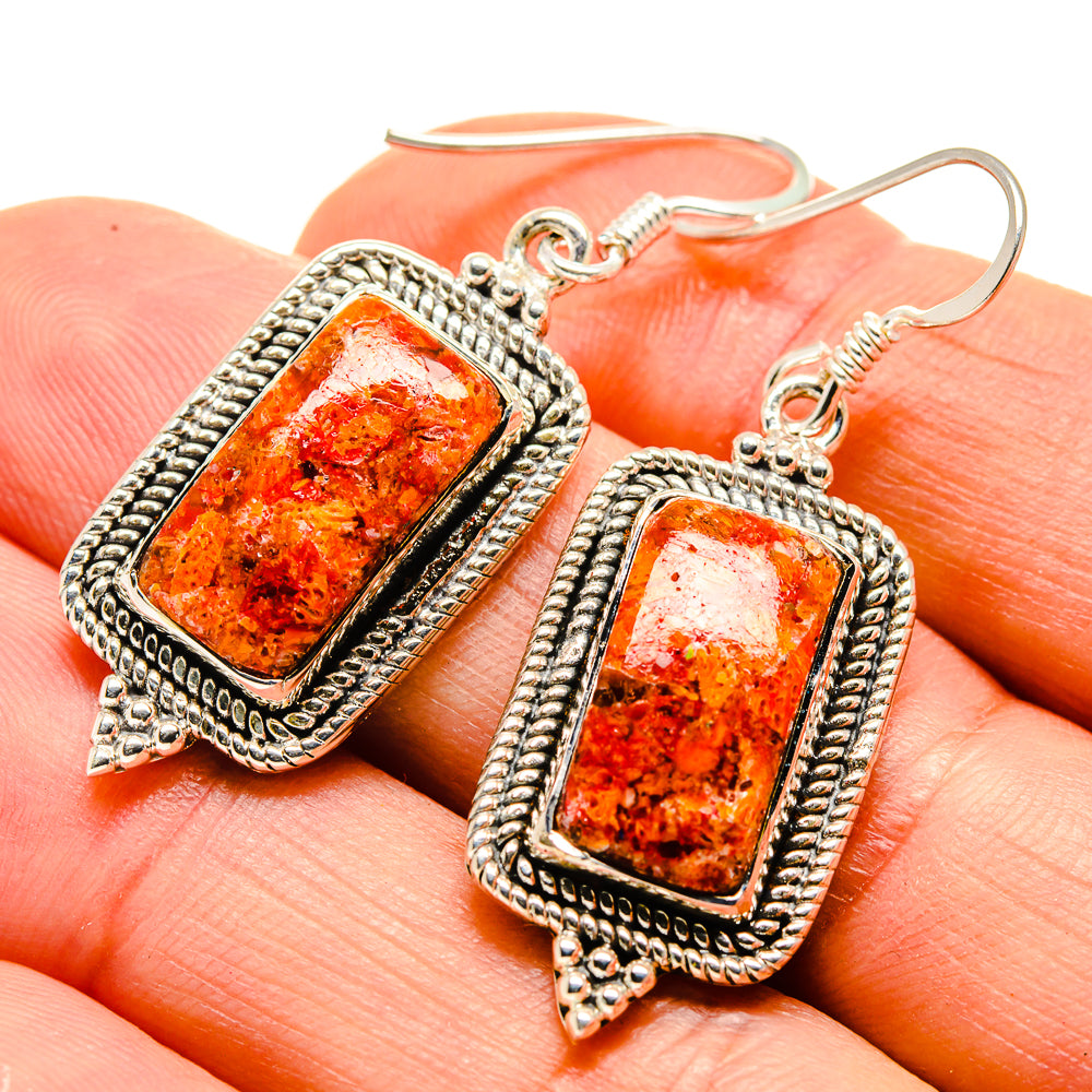 Sponge Coral Earrings handcrafted by Anasilvercos - EARR413666