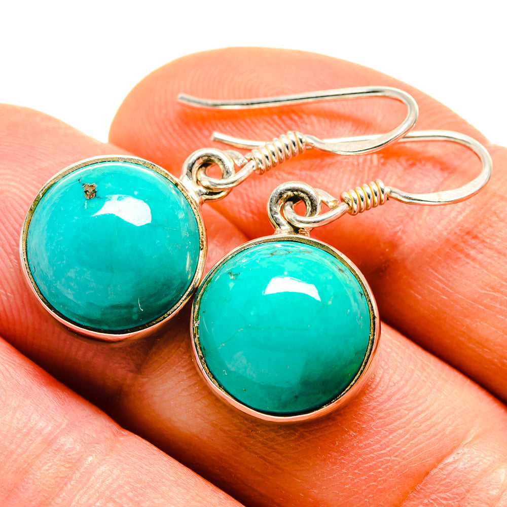 Arizona Turquoise Earrings handcrafted by Anasilvercos - EARR413681