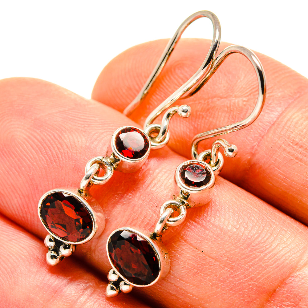 Garnet Earrings handcrafted by Anasilvercos - EARR413685