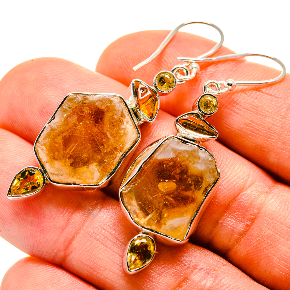 Citrine Earrings handcrafted by Anasilvercos - EARR413688