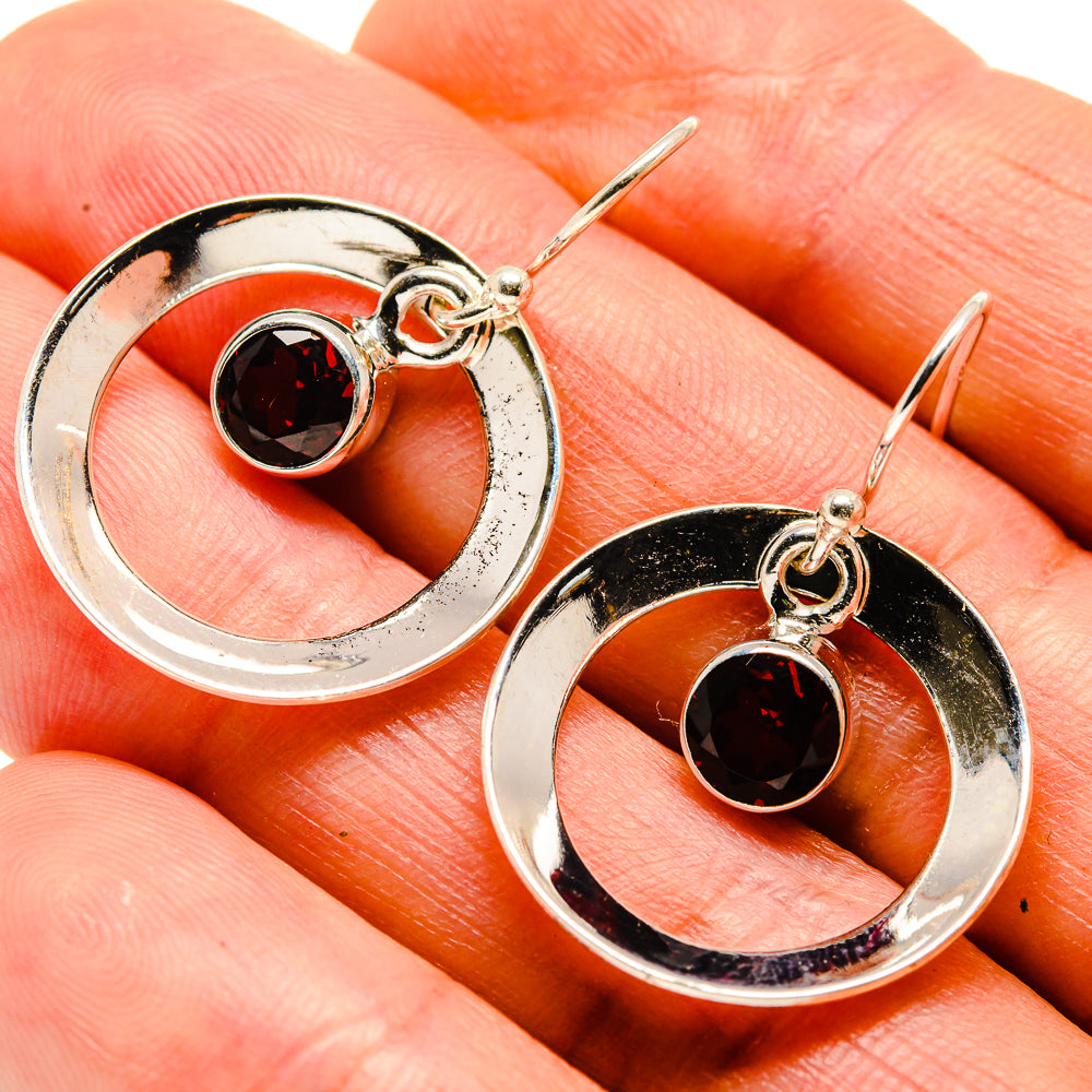 Garnet Earrings handcrafted by Anasilvercos - EARR413693