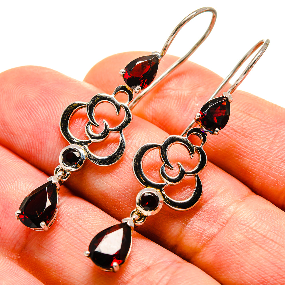 Garnet Earrings handcrafted by Anasilvercos - EARR413712