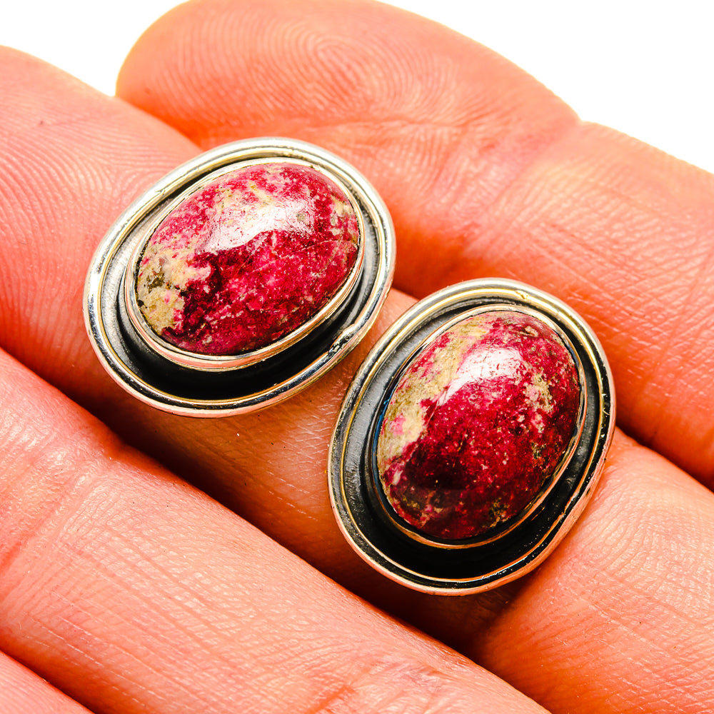 Thulite Earrings handcrafted by Anasilvercos - EARR413726