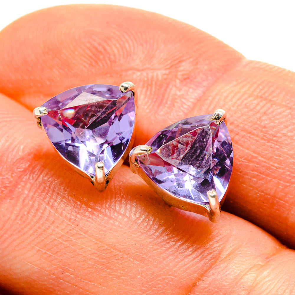 Color Change Alexandrite (lab.) Earrings handcrafted by Anasilvercos - EARR413731