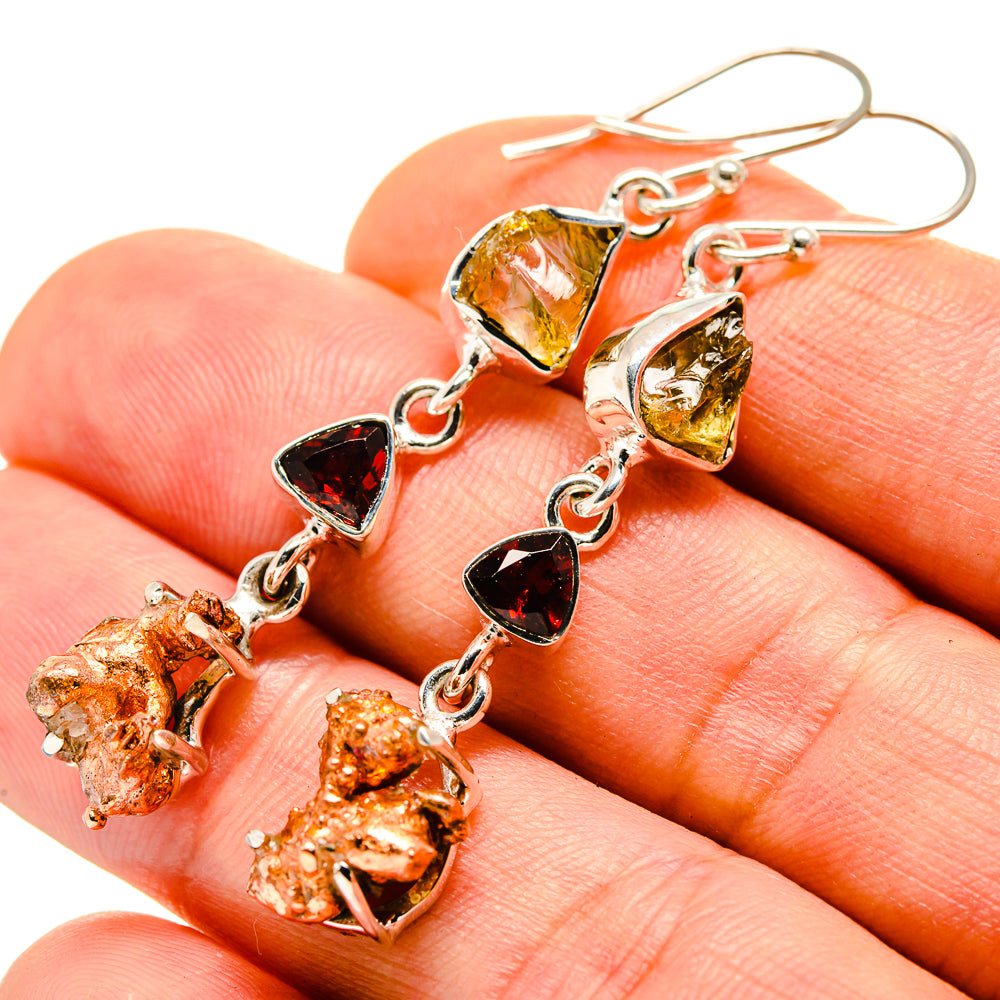 Blister Copper Earrings handcrafted by Anasilvercos - EARR413743