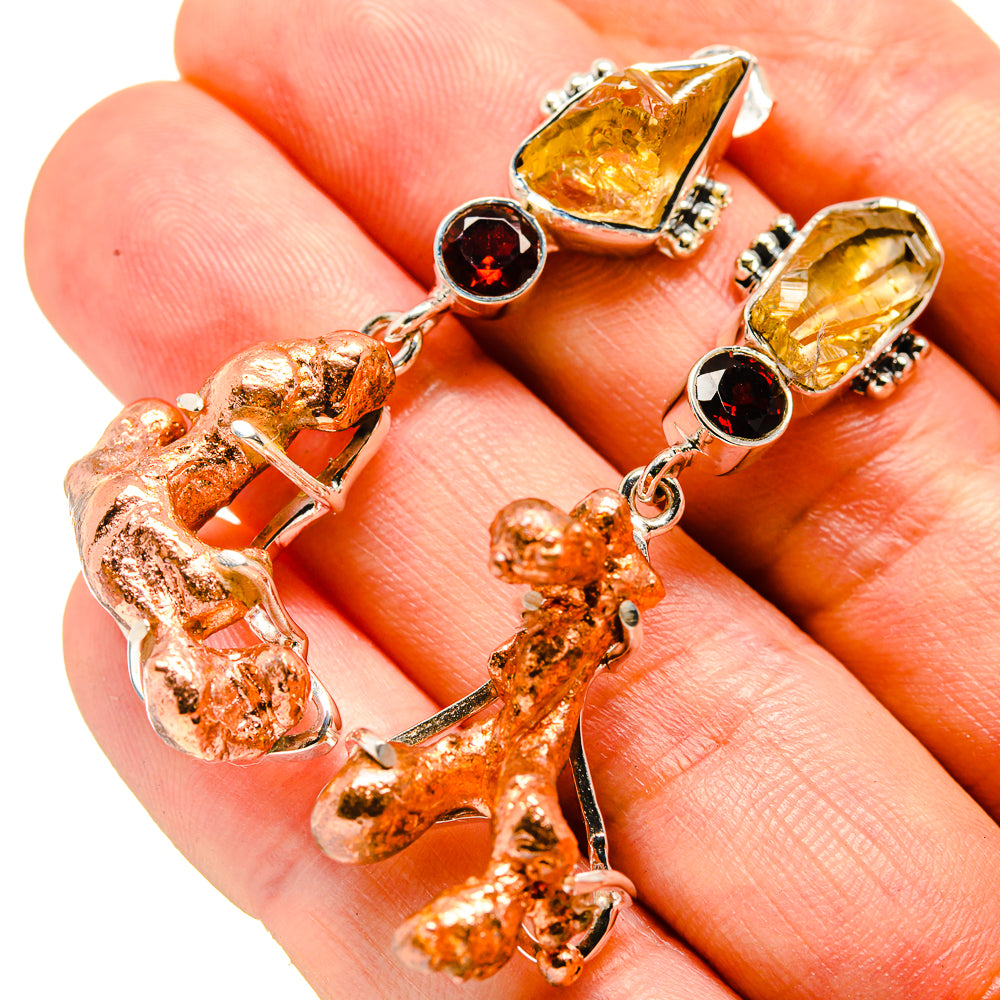 Blister Copper Earrings handcrafted by Anasilvercos - EARR413744