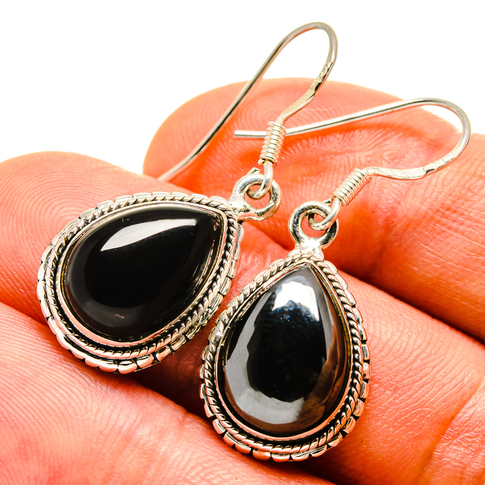 Black Onyx Earrings handcrafted by Anasilvercos - EARR413757