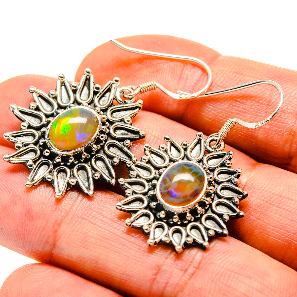 Ethiopian Opal Earrings handcrafted by Anasilvercos - EARR413763