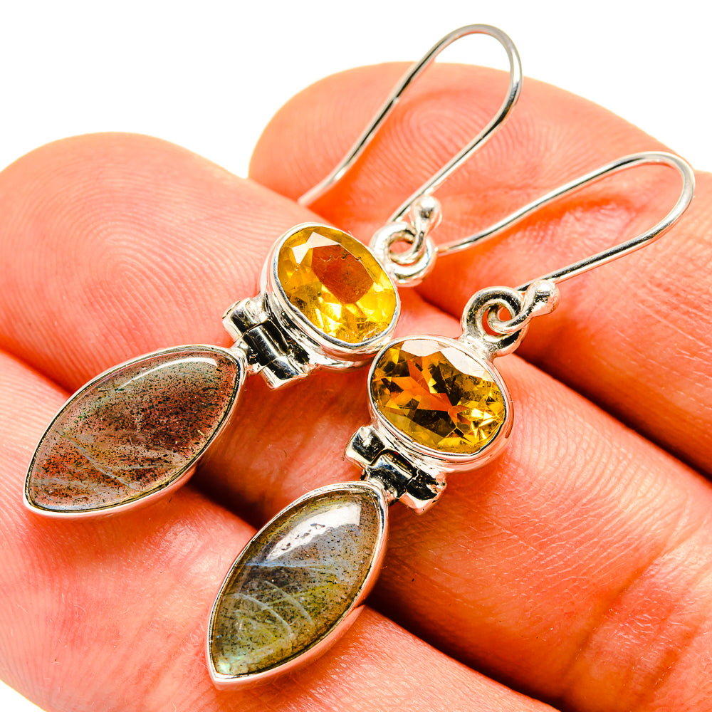 Labradorite Earrings handcrafted by Anasilvercos - EARR413780