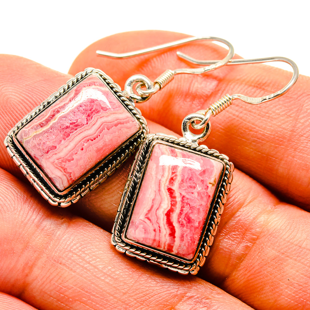 Rhodochrosite Earrings handcrafted by Anasilvercos - EARR413782