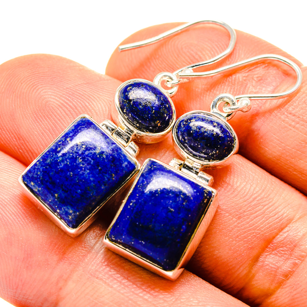 Lapis Lazuli Earrings handcrafted by Anasilvercos - EARR413783