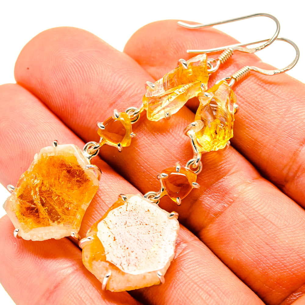 Citrine Earrings handcrafted by Anasilvercos - EARR413787