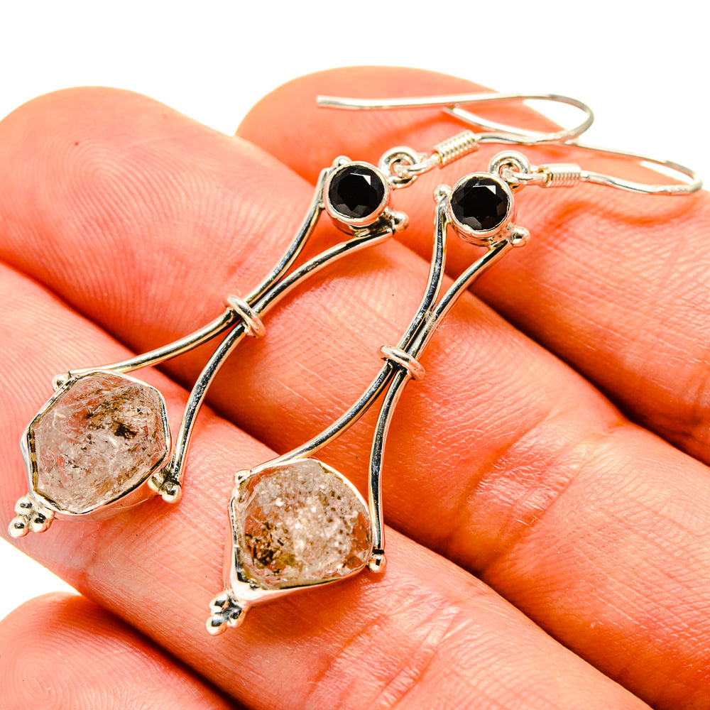 Herkimer Diamond Earrings handcrafted by Anasilvercos - EARR413790