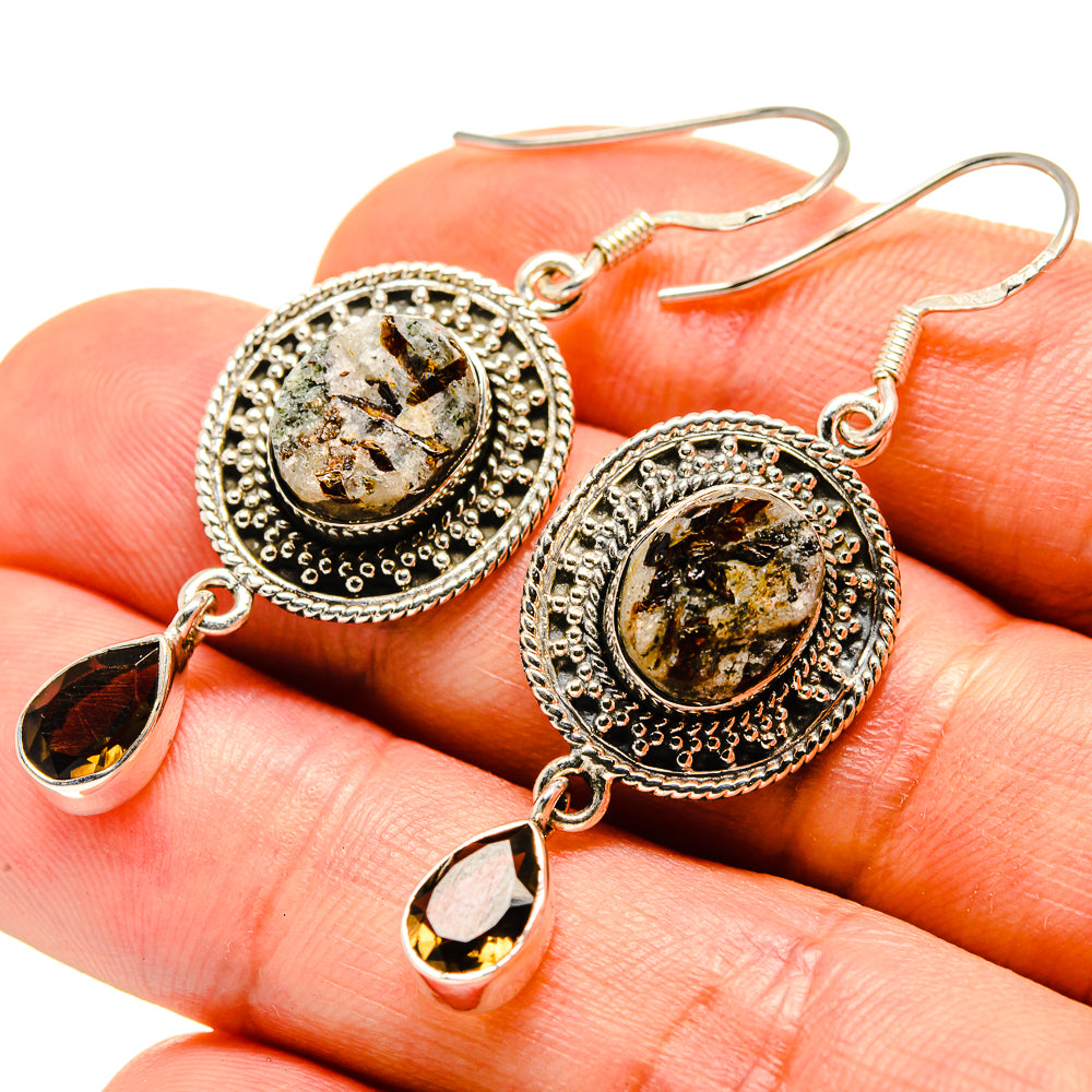 Astrophyllite Earrings handcrafted by Anasilvercos - EARR413794