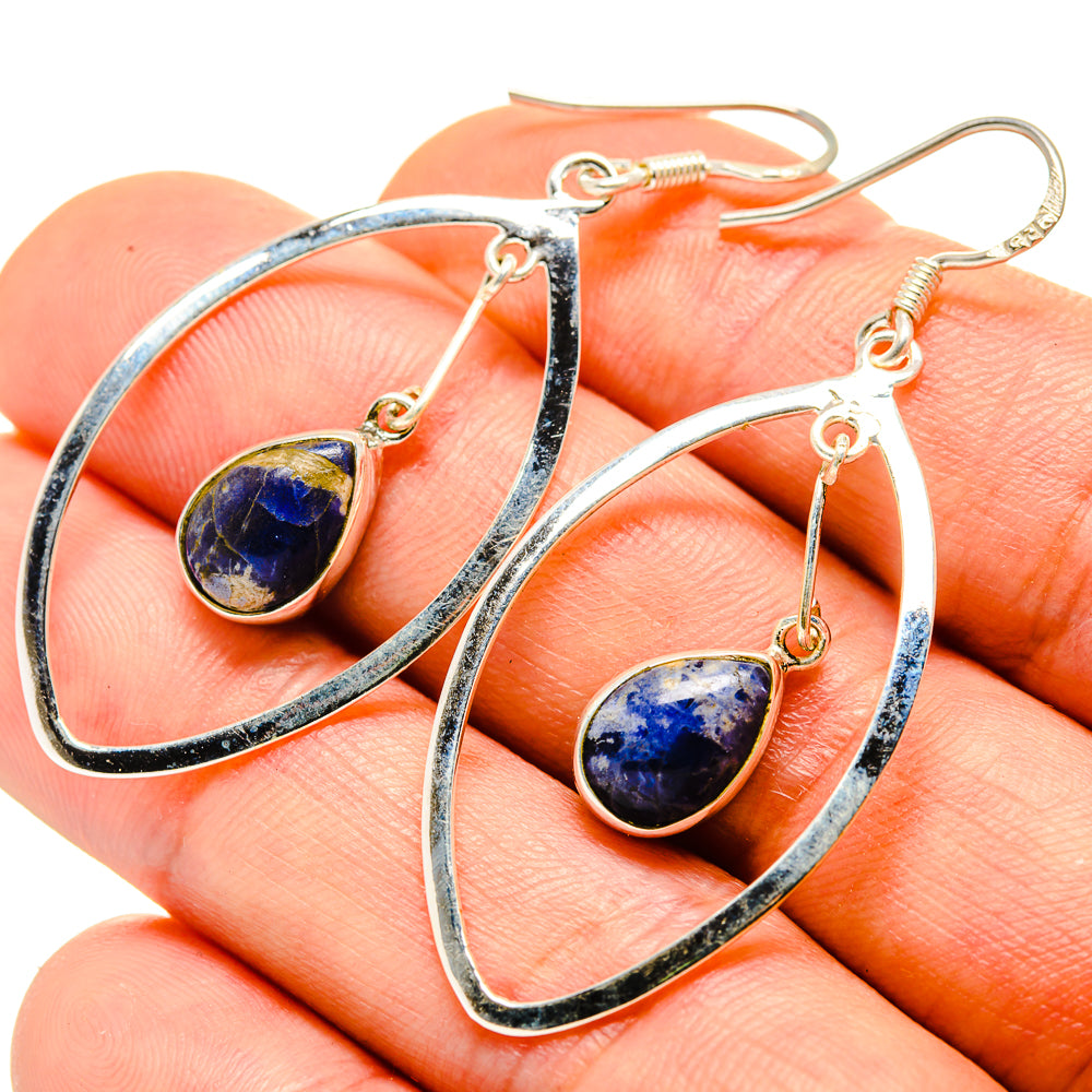 Sodalite Earrings handcrafted by Anasilvercos - EARR413795